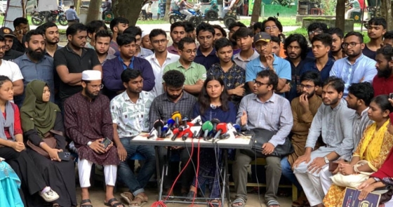 রাকসু নির্বাচন নিয়ে চার প্যানেলের প্রার্থীর সংবাদ সম্মেলন