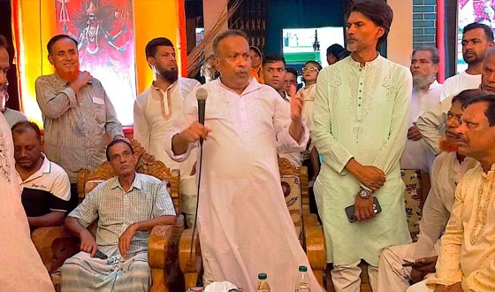 হোমনায় দুর্গোৎসবে এপিএস মতিন খানের শুভেচ্ছা