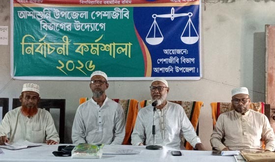 আশাশুনিতে পেশাজীবি বিভাগের নির্বাচনী কর্মশালা