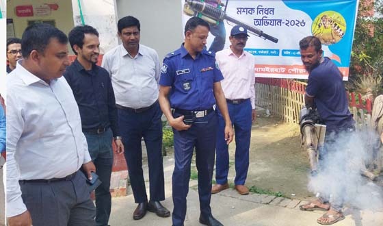 ধামইরহাটে মশক নিধন অভিযানের উদ্বোধন