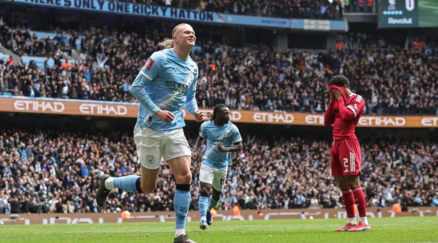 হালান্ডের হ্যাটট্রিকে লিভারপুলের সাথে দাপুটে জয় সিটির