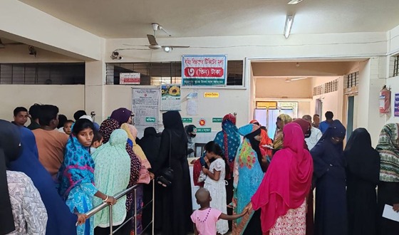 ফুলবাড়ীতে লক্ষণ দেখে হামের চিকিৎসা, নেই পরীক্ষার ব্যবস্থা