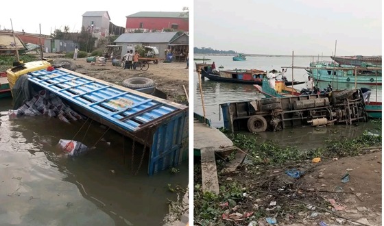 বাজিতপুরে ফেরীঘাটে ট্রাকের নিচে পড়ে পথচারী নিহত