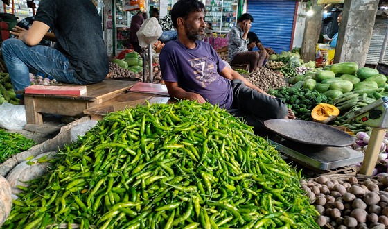 হিলিতে ৪০০ টাকার কাঁচা মরিচ ১২০