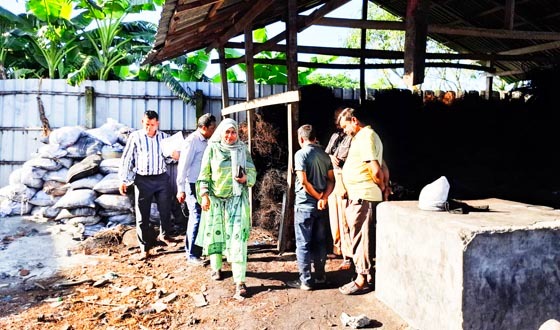 বাবুগঞ্জে টায়ার রিসাইক্লিং প্লান্টে জরিমানা