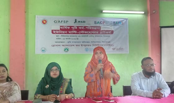 চিরিরবন্দরে বার্ষিক পুষ্টি কর্ম-পরিকল্পনা সভা