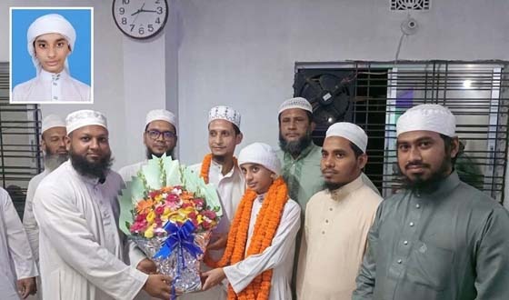 ৭৩ দিনে পবিত্র কোরআনের হাফেজ হলেন মুছাইব