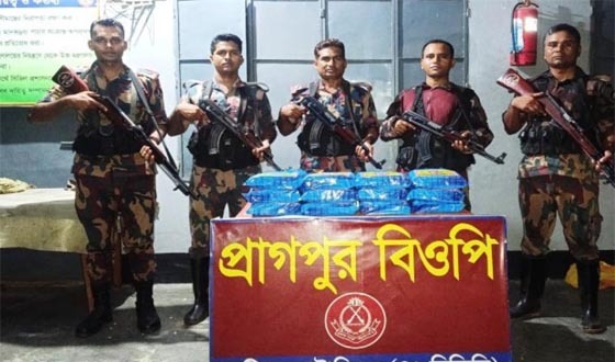 দৌলতপুর সীমান্তে ভারতীয় মাদকদ্রব্য ও চোরাচালানি মালামাল জব্দ