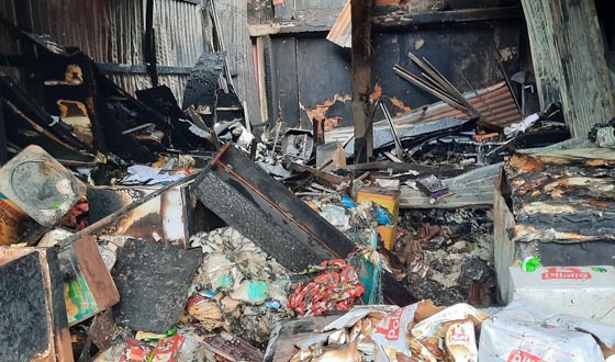 নাসিরনগরে অগ্নিকাণ্ডে ৬টি দোকান ভস্মীভূত