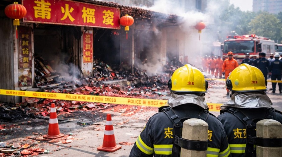 চীনে আতশবাজির দোকানে বিস্ফোরণ, ৫ শিশুসহ নিহত ১২