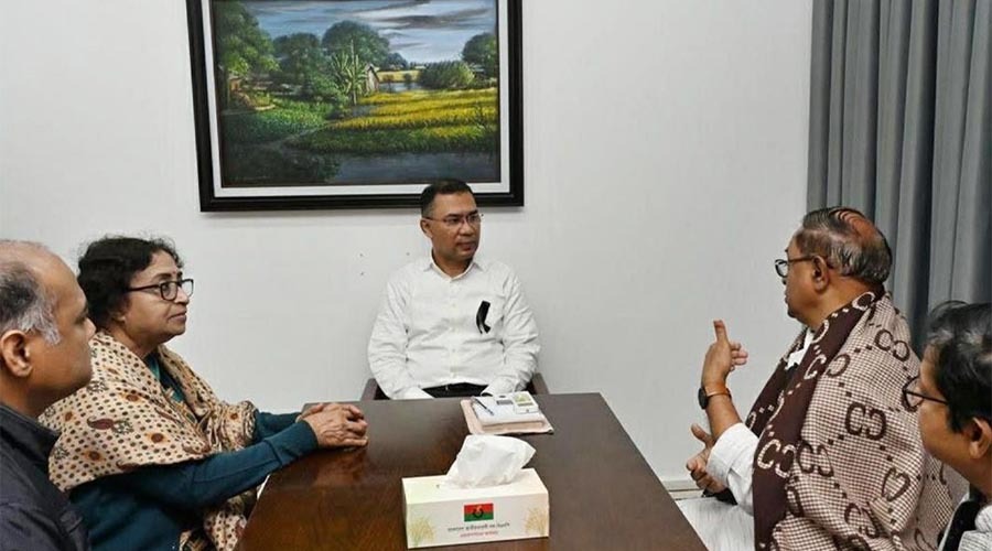 তারেক রহমান ও সাইফুল হকের সৌজন্য সাক্ষাৎ, সহিংসতা এড়ানোর আহ্বান