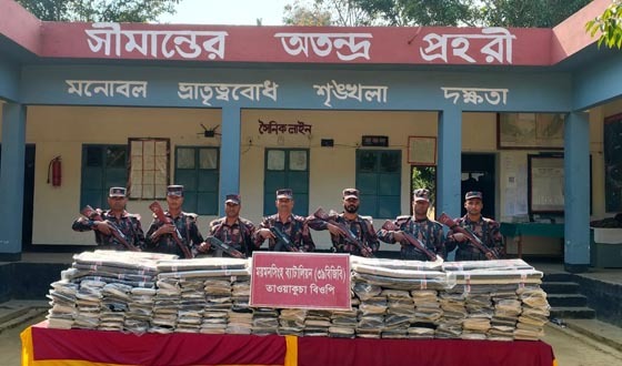 শেরপুর সীমান্তে চোরাই পণ্য জব্দ