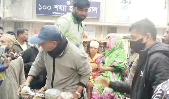 সৈয়দপুরে নির্মাণাধীন ভবনের কাঠ পড়ে শিশুসহ আহত ৩