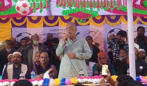 কালিগঞ্জে শহিদুল আলমের ফুটবল প্রতীকের জনসভা