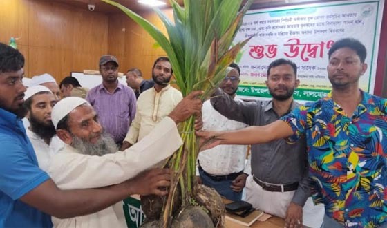 লালমোহনে বিনামূল্যে বীজ, সার ও বৃক্ষের চারা বিতরণ
