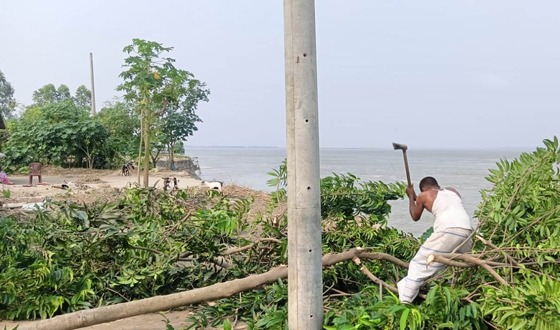চিলমারীতে তিনদিনে ৫০ বাড়িঘর নদীগর্ভে বিলীন
