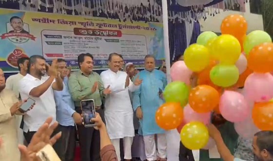 লক্ষ্ণীপুরে শহীদ জিয়া স্মৃতি ফুটবল টুর্নামেন্টের উদ্বোধন