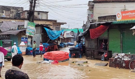 শেরপুরে ভারি বর্ষণ ও পাহাড়ি ঢলে নিম্নাঞ্চল প্লাবিত
