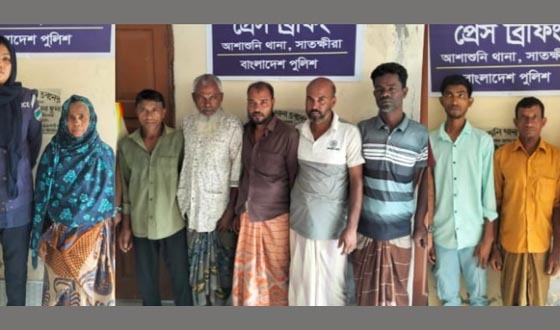 আশাশুনিতে পুলিশের অভিযানে গ্রেফতার ৮