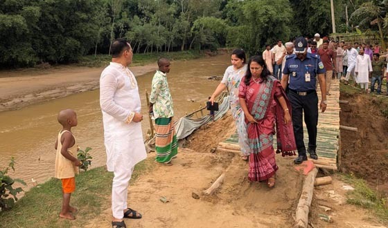 শ্রীবরদীর ঢেউপা নদীর ভাঙনকবলিত এলাকা পরিদর্শন