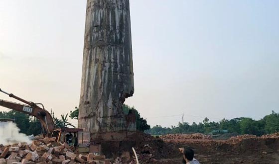 জামালপুরে দুই ইট ভাটার চিমনি ধ্বংস, দুইজন আটক