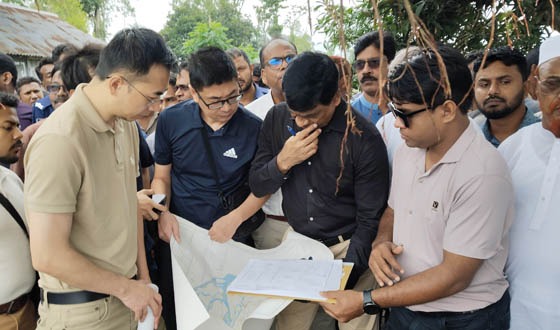 কুড়িগ্রামে বাংটুর ঘাট সেতুর সম্ভাব্যতা যাচাইয়ে চীনা প্রতিনিধি দল
