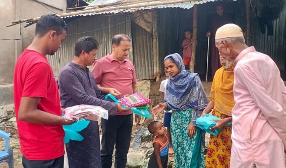 সড়ক দুর্ঘটনায় নিহত দুই সহোদরের পরিবারের পাশে বিশ্বজন