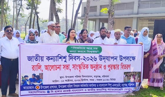 বাবুগঞ্জে জাতীয় কন্যা শিশু দিবস উদযাপন