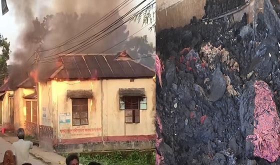 গফরগাঁওয়ে অগ্নিকাণ্ডে সাত পরিবারের ঘর পুড়ে ছাই, ক্ষতি ১৮ লাখ টাকা