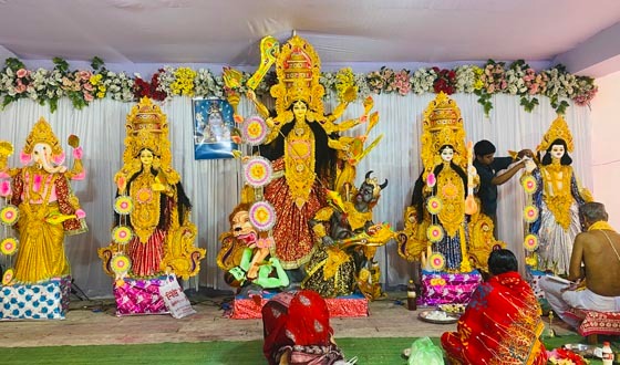 ঝিকরগাছায় ৫৯ পূজা মন্ডপে দূর্গা উৎসব শুরু