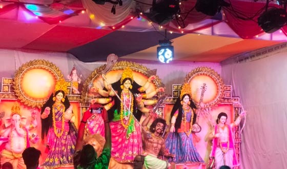 দৌলতখানে শারদীয় দুর্গোৎসব জাঁকজমক বর্ণিল আলোকসজ্জায় শুরু