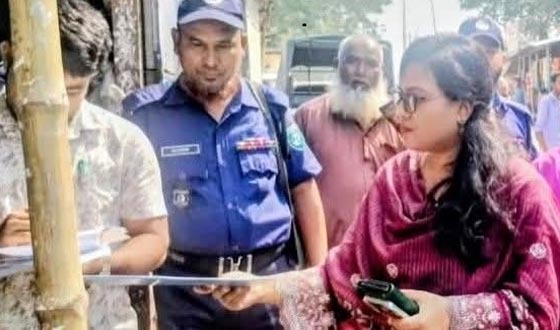 তারাগঞ্জে অবৈধ চার দোকান উচ্ছেদ, জরিমানা ৫৪ হাজার ৫০০ টাকা