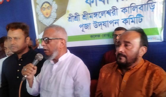 শ্রীমঙ্গলে পূজামণ্ডপ পরিদর্শনে শ্রম ও কর্মসংস্থানমন্ত্রী