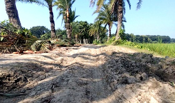 কালীগঞ্জের ১০ গ্রামের মানুষ বর্ষায় কাদা শুকনায় ধুলা পাকা রাস্তার অপেক্ষায়
