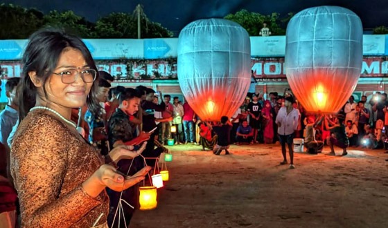 প্রবারণা পুর্ণিমায় কলাপাড়ার রাখাইন পল্লীতে উৎসবমুখর পরিবেশ