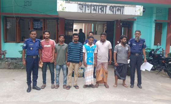বাগমারায় পৃথক মামলায় ছয়জনের বিরুদ্ধে ব্যবস্থা, কারাগারে প্রেরণ