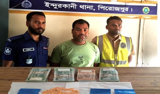 জিয়ানগরে জাহাজ থেকে ইয়াবাসহ গ্রেফতার ১, নগদ টাকা উদ্ধার