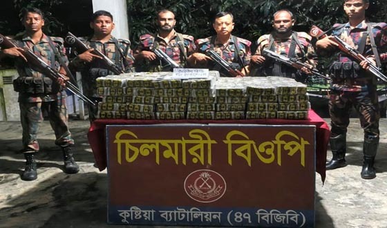 দৌলতপুর সীমান্তে ভারতীয় অবৈধ চোরাচালানী মালামাল উদ্ধার