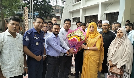 বাগমারায় নতুন ইউএনও রিজু তামান্নার যোগদান