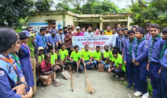 মাধবপুরে ডেঙ্গু প্রতিরোধ ও পরিচ্ছন্নতা অভিযান উদ্বোধন