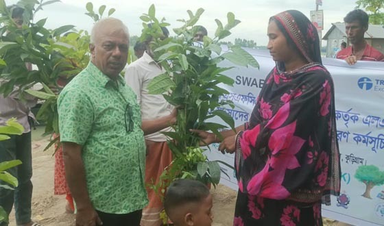 রাজিবপুরে স্ববল প্রকল্পের ৪ হাজার ২০০টি গাছের চারা বিতরণ