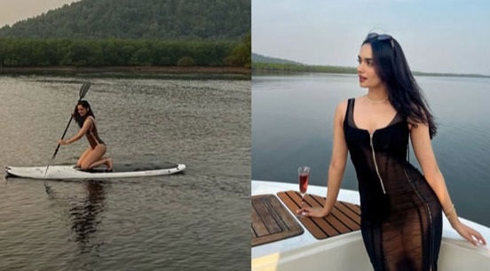 ট্রান্সপারেন্ট বিকিনিতে উষ্ণতা ছড়ালেন মানুষী