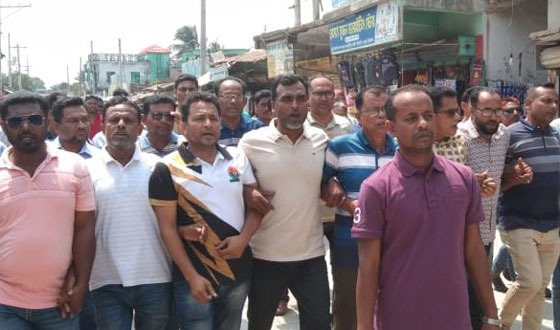 কয়রায় বিএনপির বিক্ষোভ মিছিল