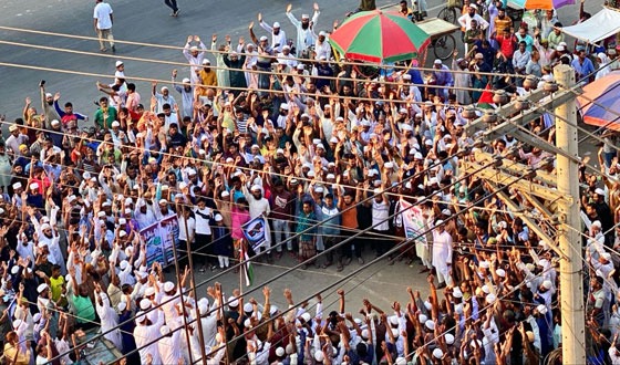 ঝিকরগাছা ইমাম পরিষদেরবিক্ষোভ মিছিল সমাবেশ