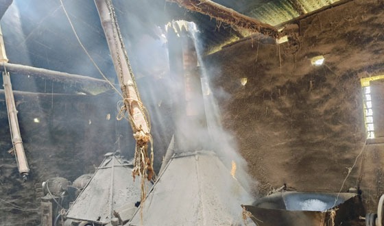 কালীগঞ্জে তুষ কাঠ তৈরির কারখানার কালো ধোঁয়ায় দূষিত হচ্ছে পরিবেশ