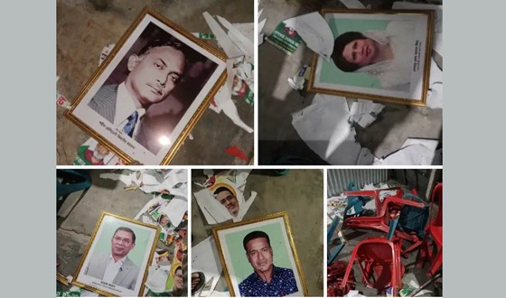 সুজানগরে জিয়াউর রহমান, খালেদা জিয়া ও তারেক রহমানের ছবি ভাংচুর