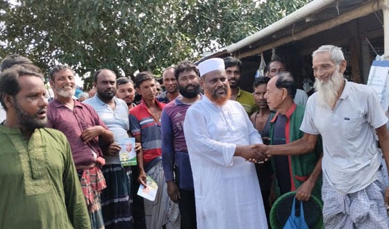 কয়রায় মাওলানা আবুল কালাম আজাদের গণসংযোগ