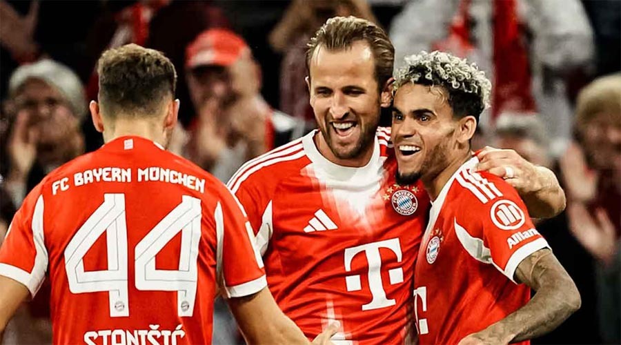 ১৪ মিনিটে কেইনের হ্যাটট্রিক, নতুন মৌসুমে ঝলমলে সূচনা বায়ার্নের