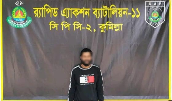 কুমিল্লায় র‌্যাবের অভিযানে ২০০০ হাজার  পিস  ইয়াবাসহ আটক-১