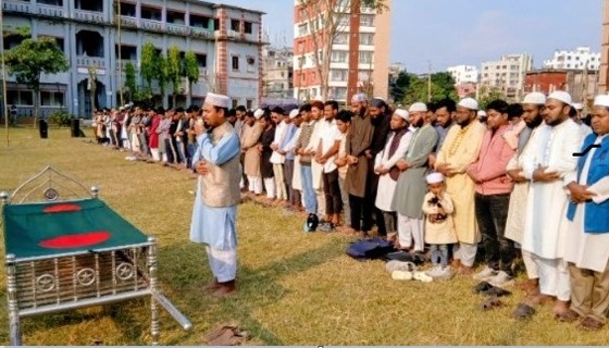 হাদির মৃত্যুতে চাঁদপুরে গায়েবানা জানাজা ও কফিন মিছিল